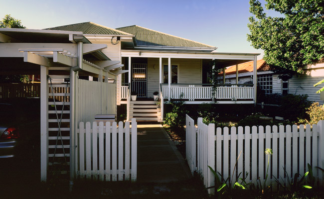 the house behind